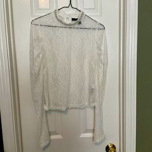 White lace F21 blouse